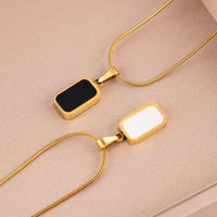 Stunning Gold Plated Black Stone Plain Necklace for Women – Elegant & Timeless